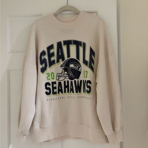 Abercrombie & Fitch Cream Seahawks sweatshirt